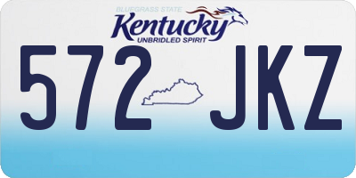 KY license plate 572JKZ