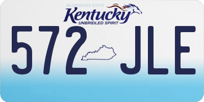 KY license plate 572JLE