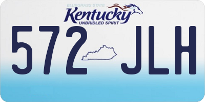 KY license plate 572JLH