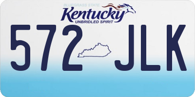 KY license plate 572JLK