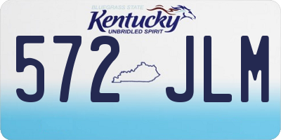 KY license plate 572JLM
