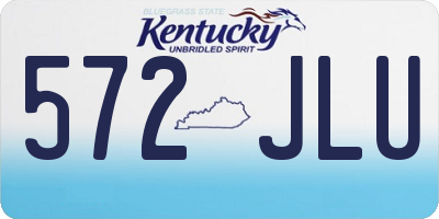 KY license plate 572JLU