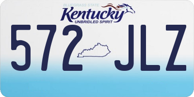 KY license plate 572JLZ