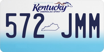 KY license plate 572JMM