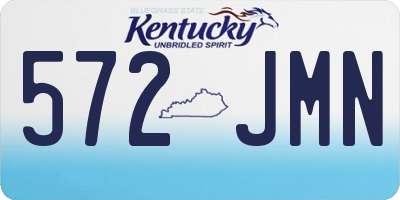 KY license plate 572JMN