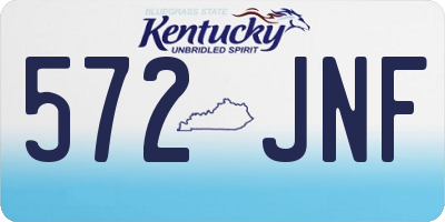 KY license plate 572JNF