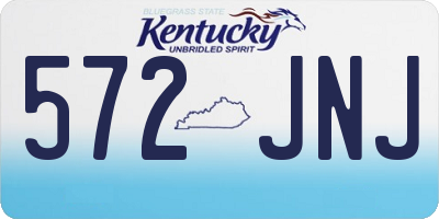 KY license plate 572JNJ