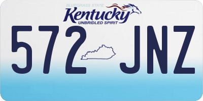 KY license plate 572JNZ