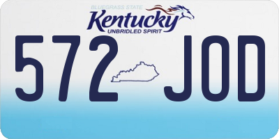 KY license plate 572JOD