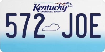 KY license plate 572JOE