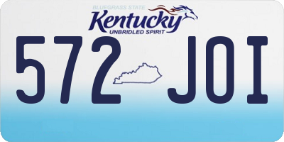 KY license plate 572JOI