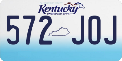 KY license plate 572JOJ