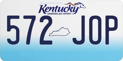 KY license plate 572JOP