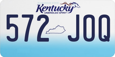KY license plate 572JOQ