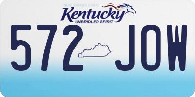 KY license plate 572JOW