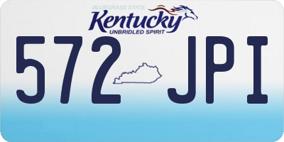 KY license plate 572JPI