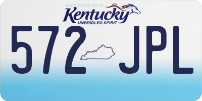 KY license plate 572JPL