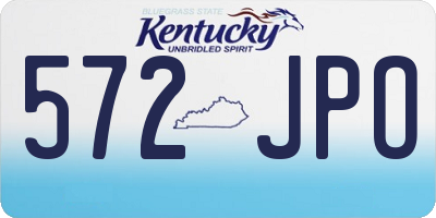KY license plate 572JPO