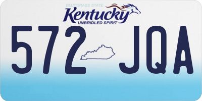 KY license plate 572JQA