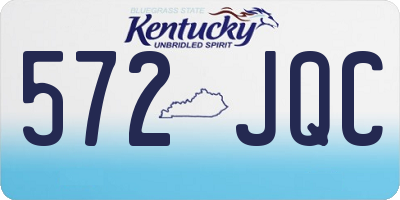 KY license plate 572JQC