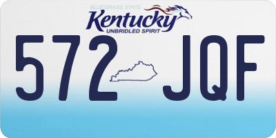 KY license plate 572JQF