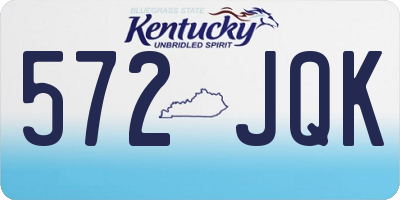 KY license plate 572JQK