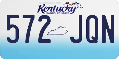 KY license plate 572JQN