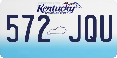 KY license plate 572JQU