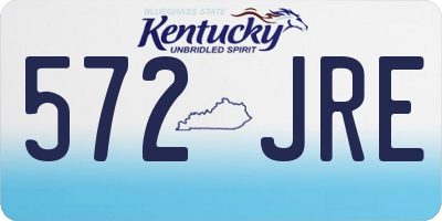 KY license plate 572JRE