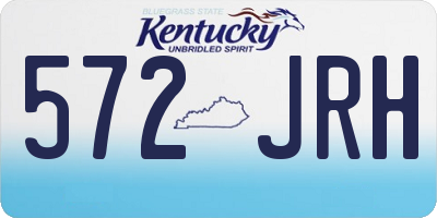 KY license plate 572JRH