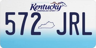 KY license plate 572JRL