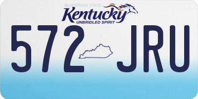 KY license plate 572JRU