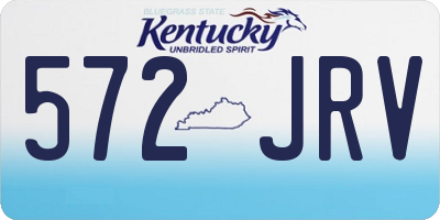 KY license plate 572JRV