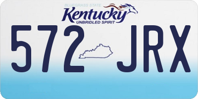 KY license plate 572JRX