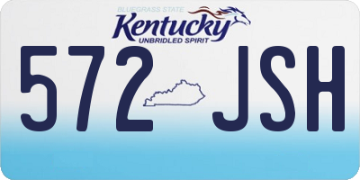 KY license plate 572JSH