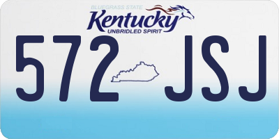 KY license plate 572JSJ