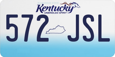 KY license plate 572JSL