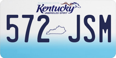 KY license plate 572JSM
