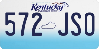 KY license plate 572JSO