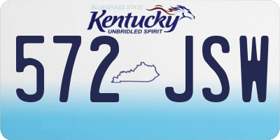 KY license plate 572JSW