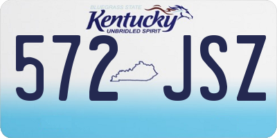 KY license plate 572JSZ