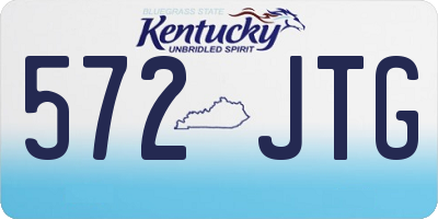 KY license plate 572JTG