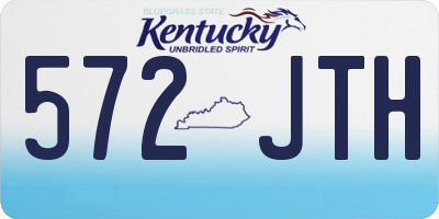 KY license plate 572JTH
