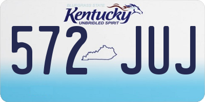 KY license plate 572JUJ