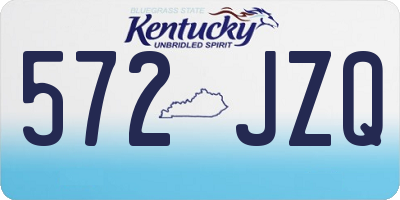 KY license plate 572JZQ