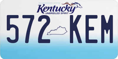 KY license plate 572KEM
