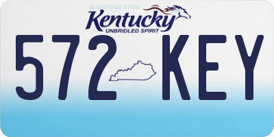 KY license plate 572KEY