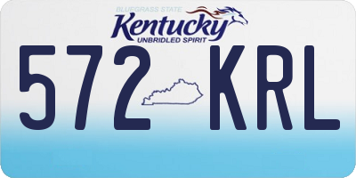 KY license plate 572KRL