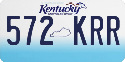 KY license plate 572KRR