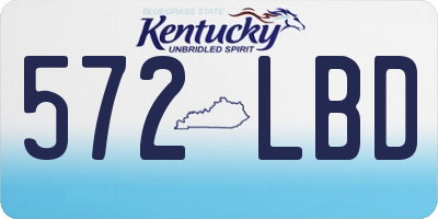 KY license plate 572LBD